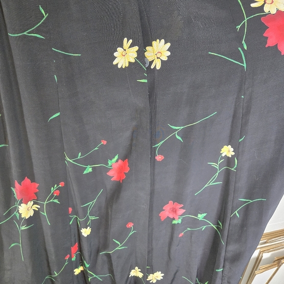 Vtg 90s The Limited Floral Cottagecore Long Button Down Skirt - Picture 5 of 6
